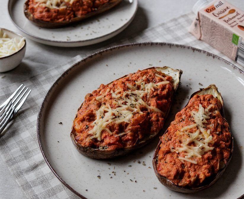 Boloñesa vegana para berenjenas rellenas