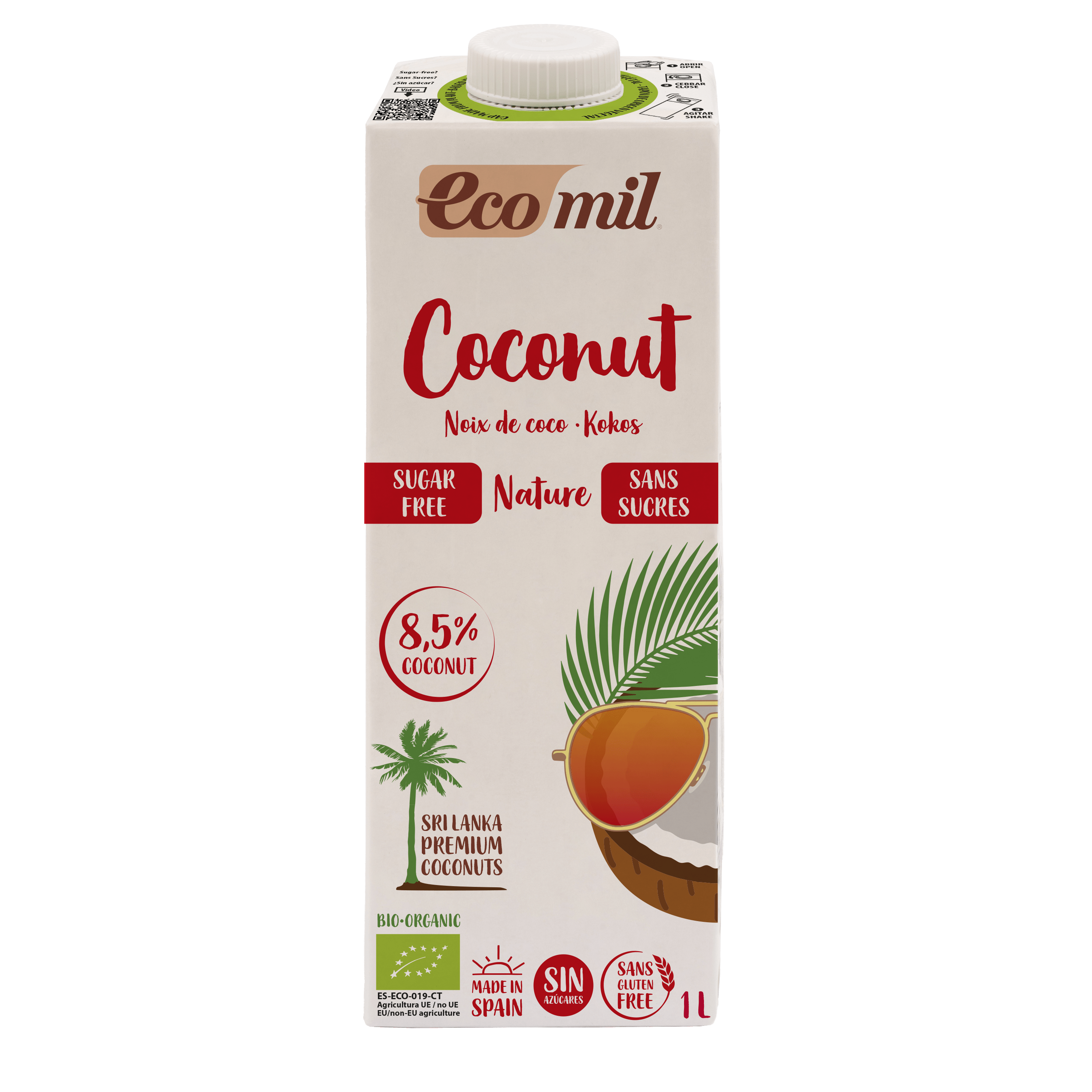 Ecomil Ecomil Coconut milk sugar-free Bio 1 L - Ecomil
