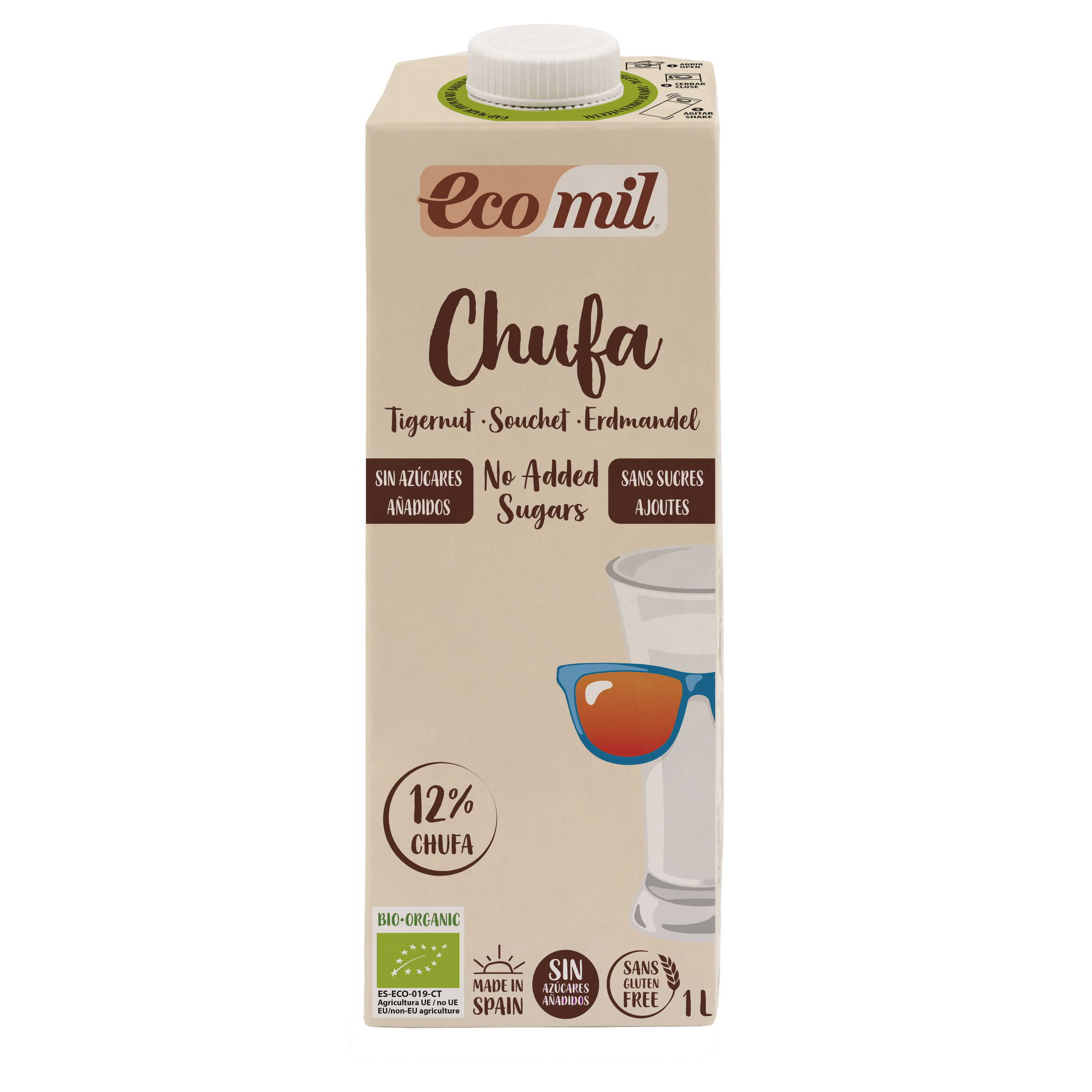 Ecomil Ecomil Tiger nut drink no added sugar Bio 1 L - Ecomil