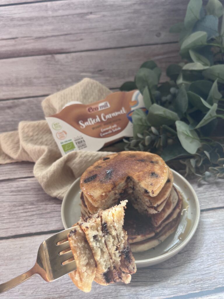 vegan pancakes de caramelo salado sin gluten